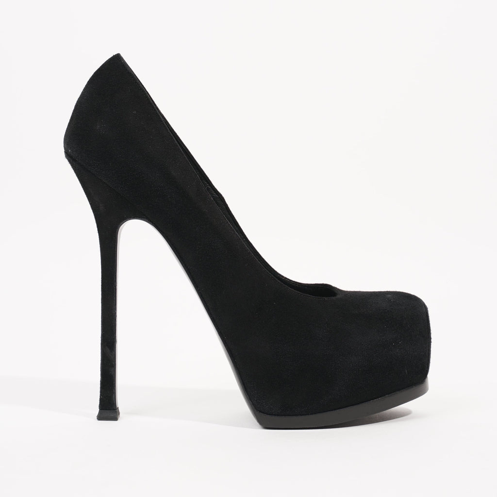Saint Laurent Womens Tribtoo Pump Black Suede EU 38.5 / UK 5.5
