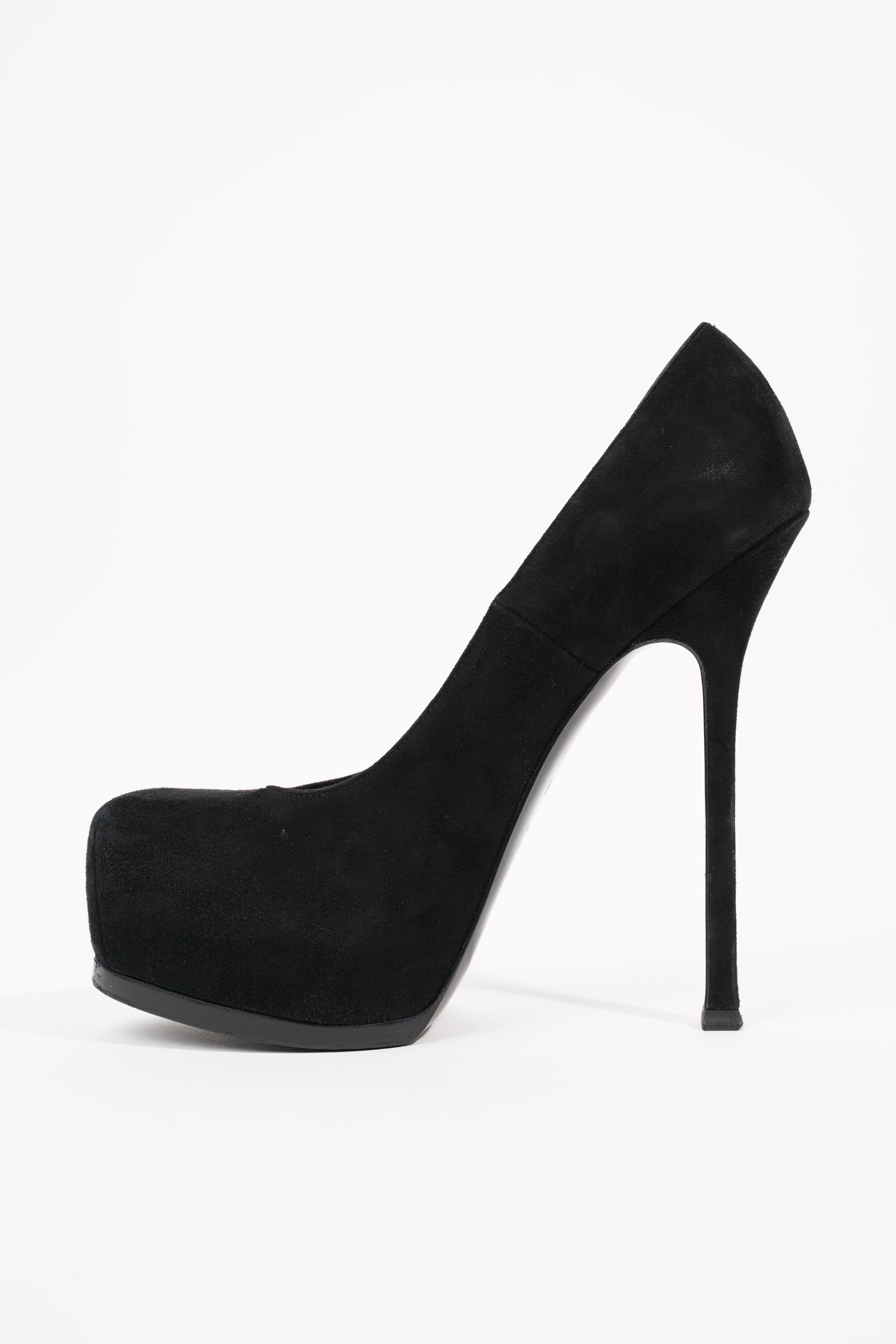 Saint Laurent Womens Tribtoo Pump Black Suede EU 38.5 / UK 5.5