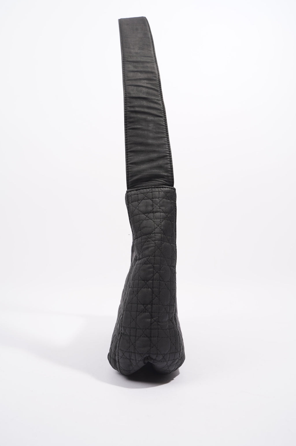 Christian Dior Womens Vintage Cannage Black Nylon