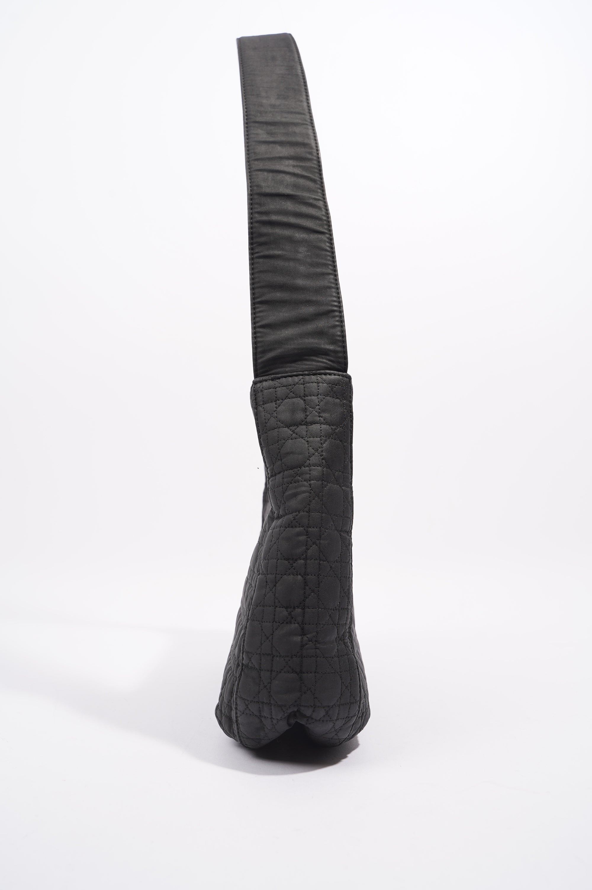 Christian Dior Womens Vintage Cannage Black Nylon