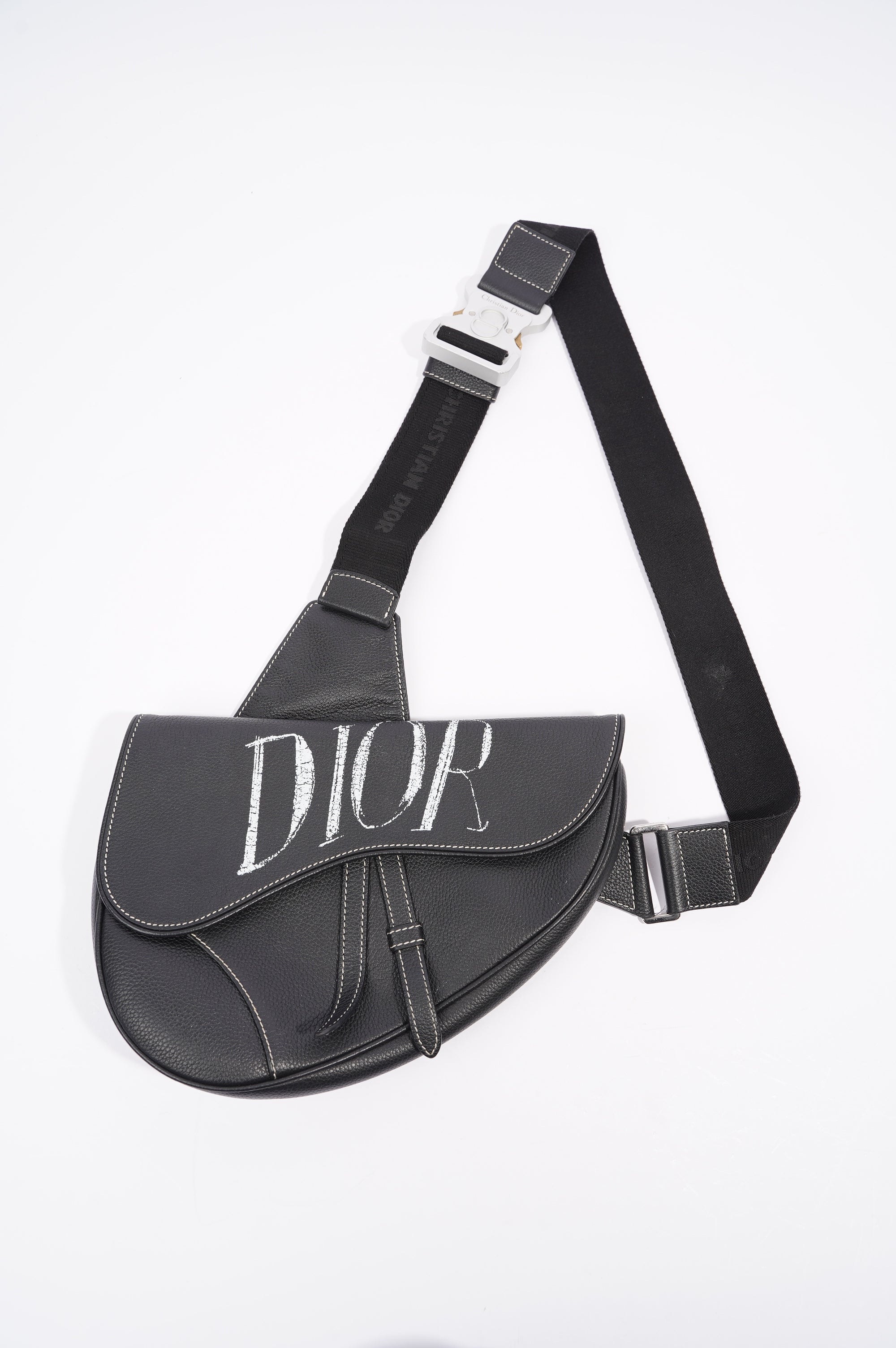 Christian Dior x Shawn Stussy Mens Saddle Bag Black / White