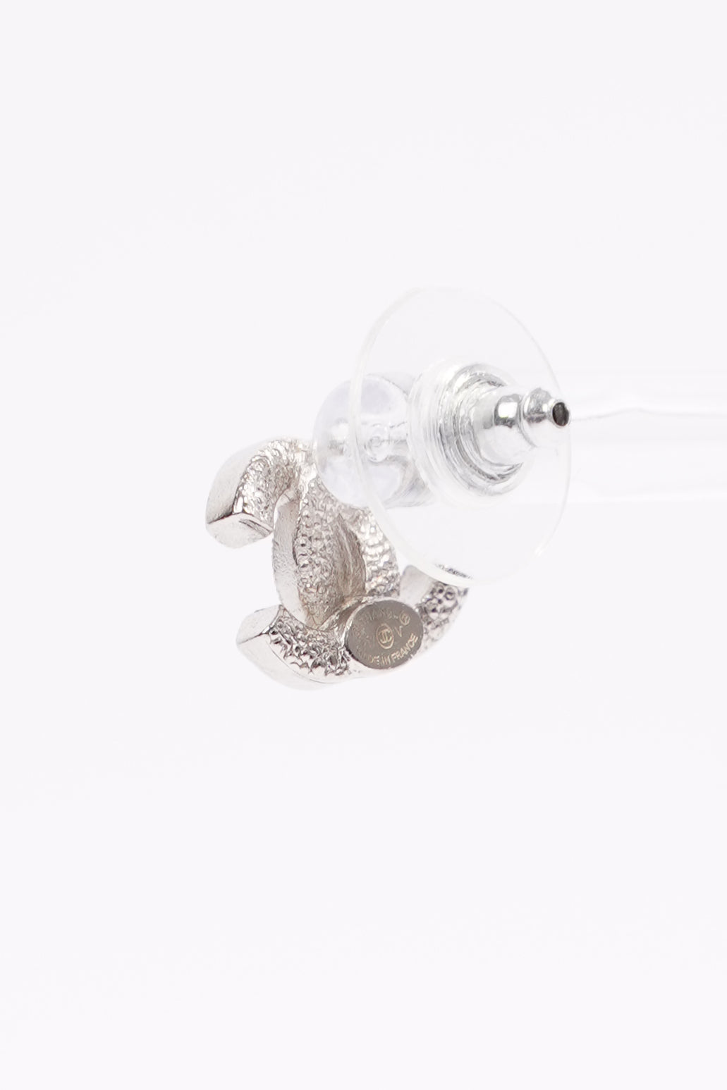 Chanel Womens CC Earrings Silver Finish Base Metal 2017