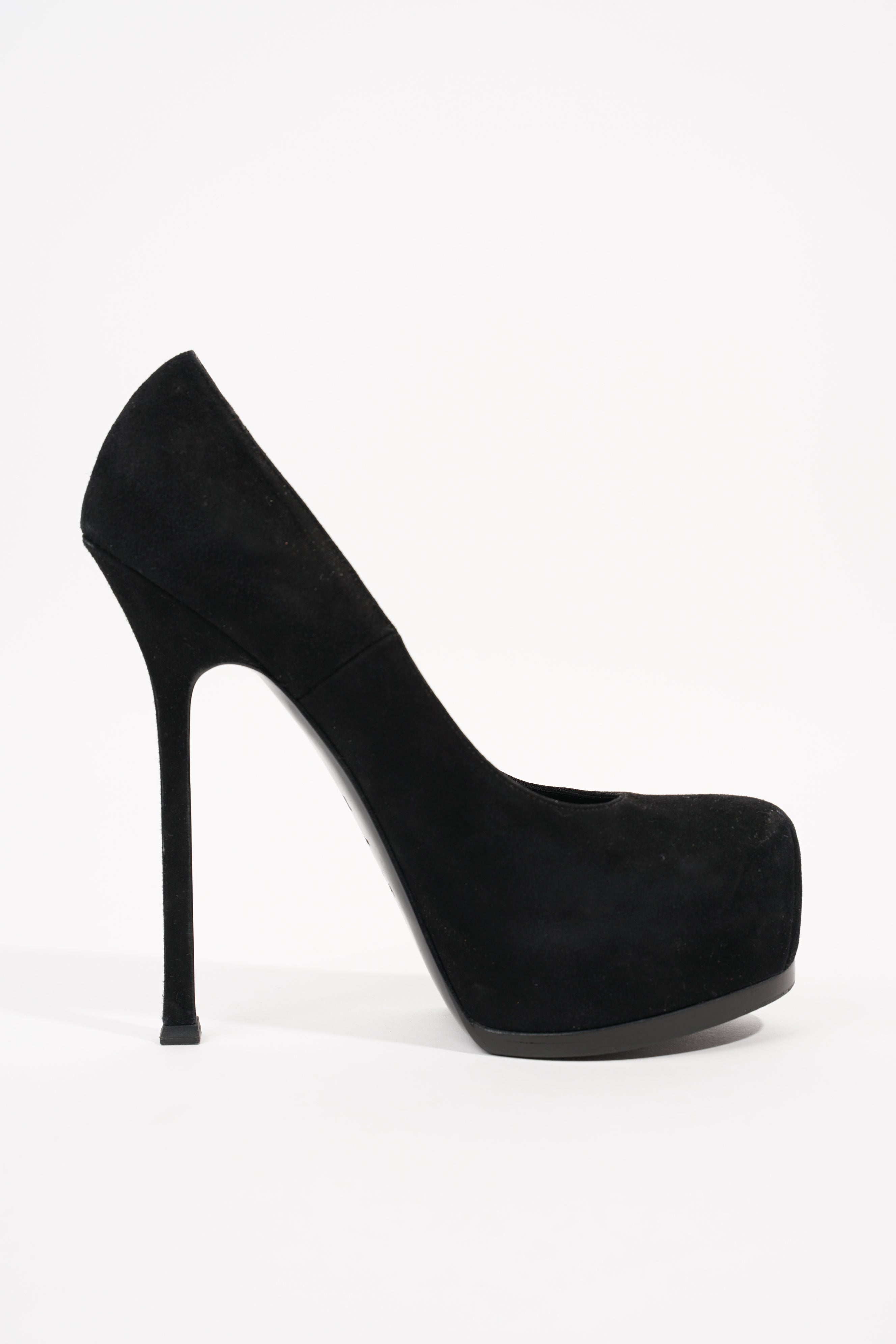 Saint Laurent Womens Tribtoo Pump Black Suede EU 38.5 / UK 5.5