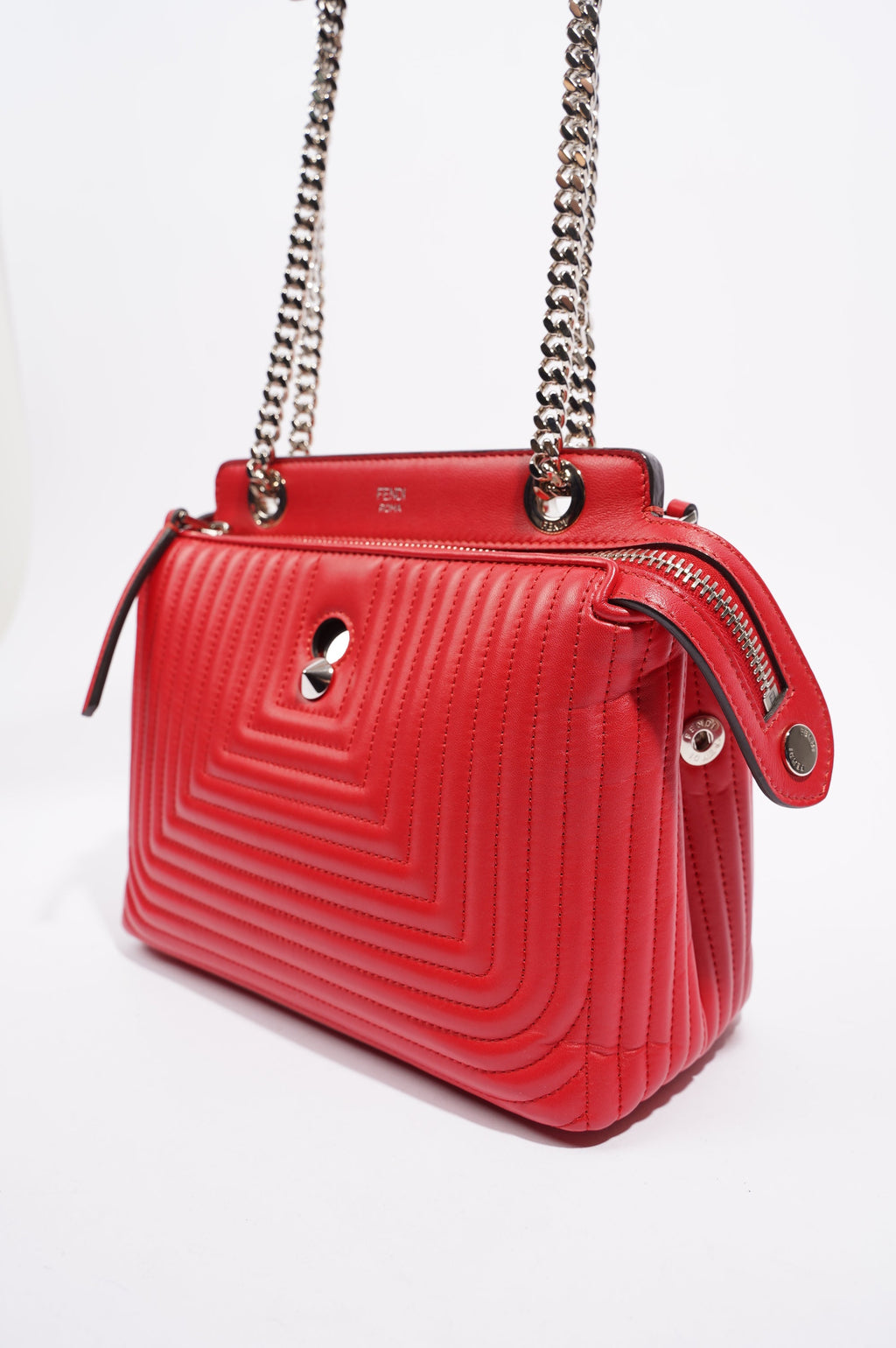 Fendi Womens Dotcom Bag Red