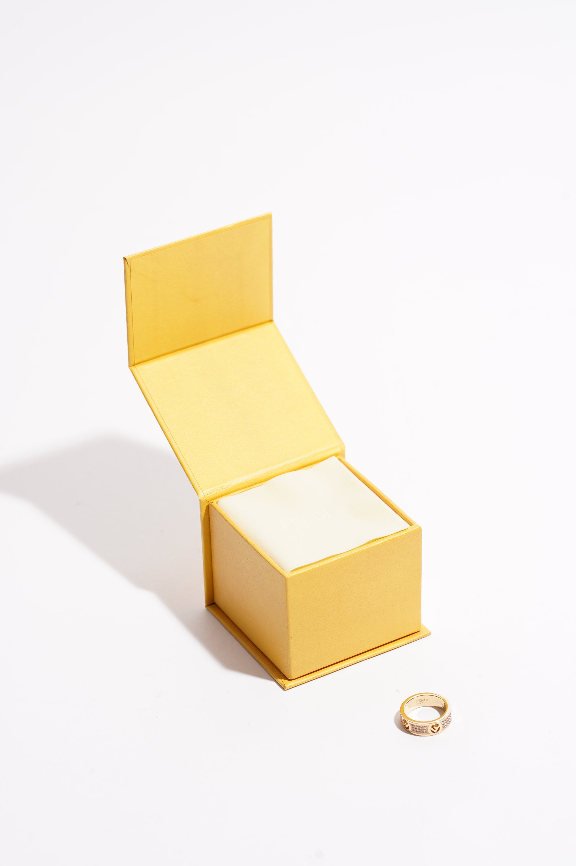 Fendi Womens F Is Fendi Ring Gold S