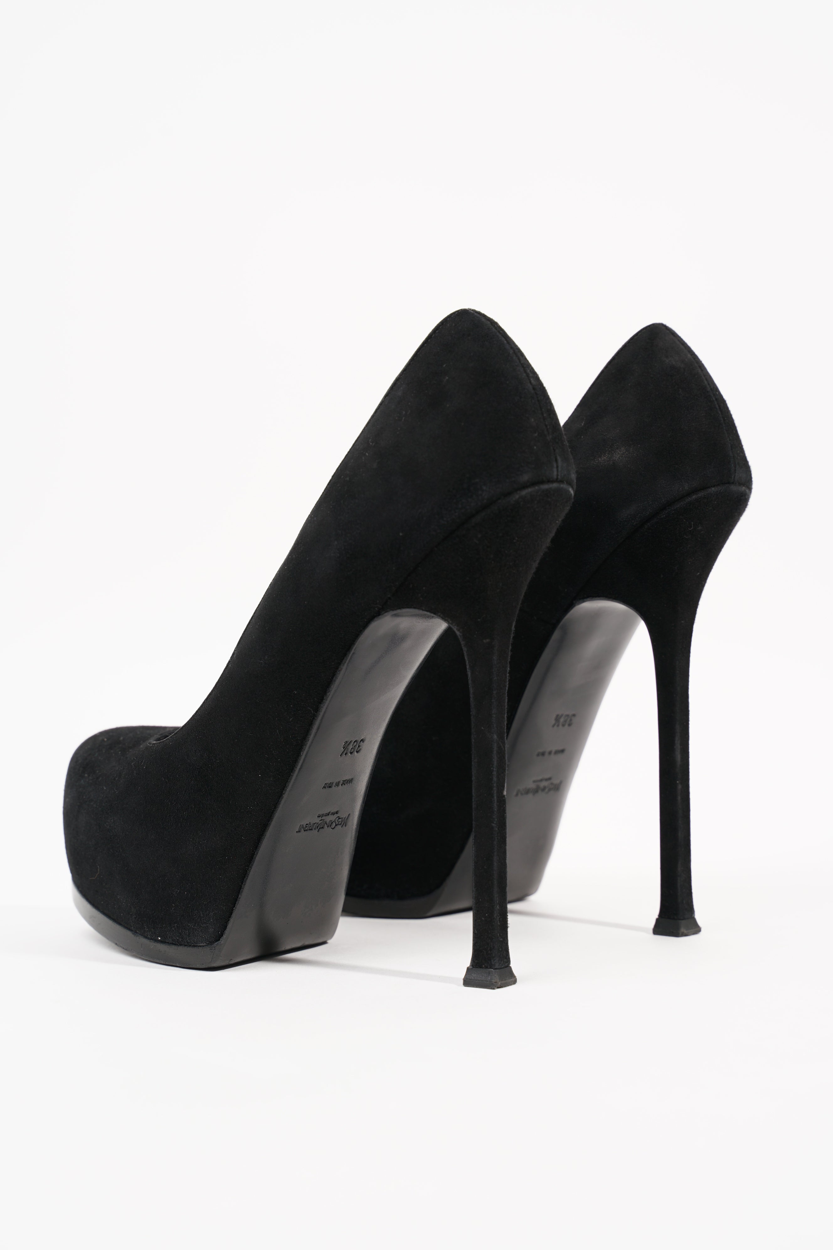 Saint Laurent Womens Tribtoo Pump Black Suede EU 38.5 / UK 5.5