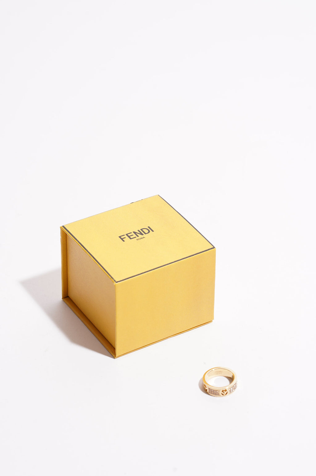 Fendi Womens F Is Fendi Ring Gold S