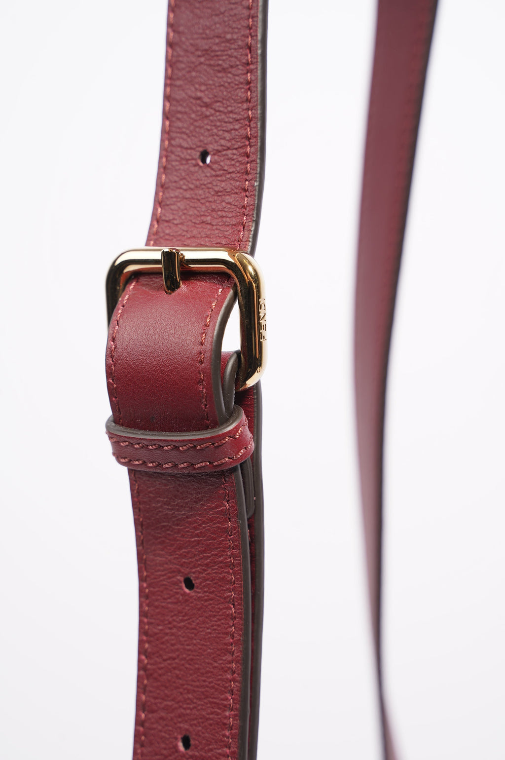 Fendi Womens Peekaboo Beige / Maroon Medium