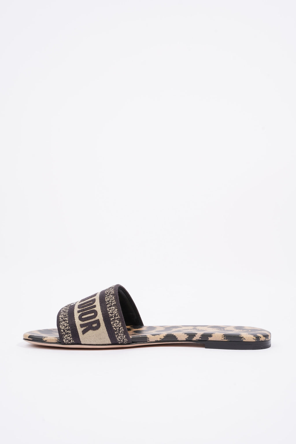 Christian Dior Womens Dway Slide Leopard Print EU 37.5 / UK 4.5