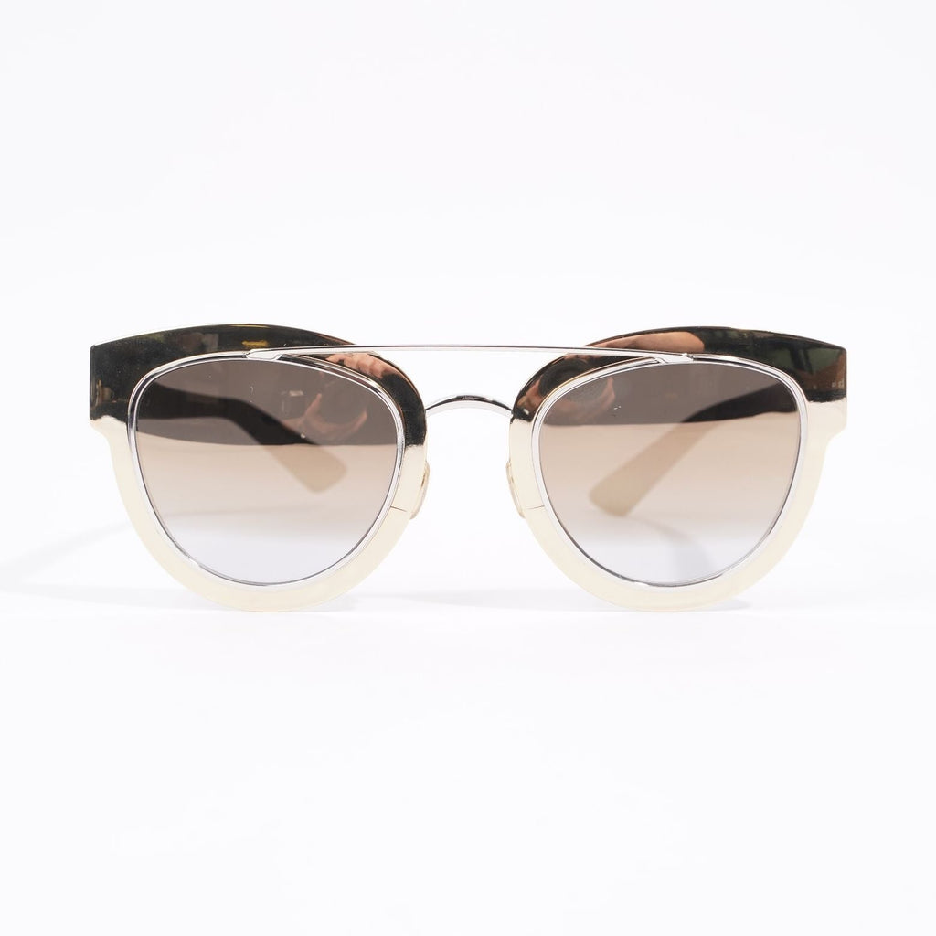 Christian Dior Womens LML9F Sunglasses Gold / Blue 145