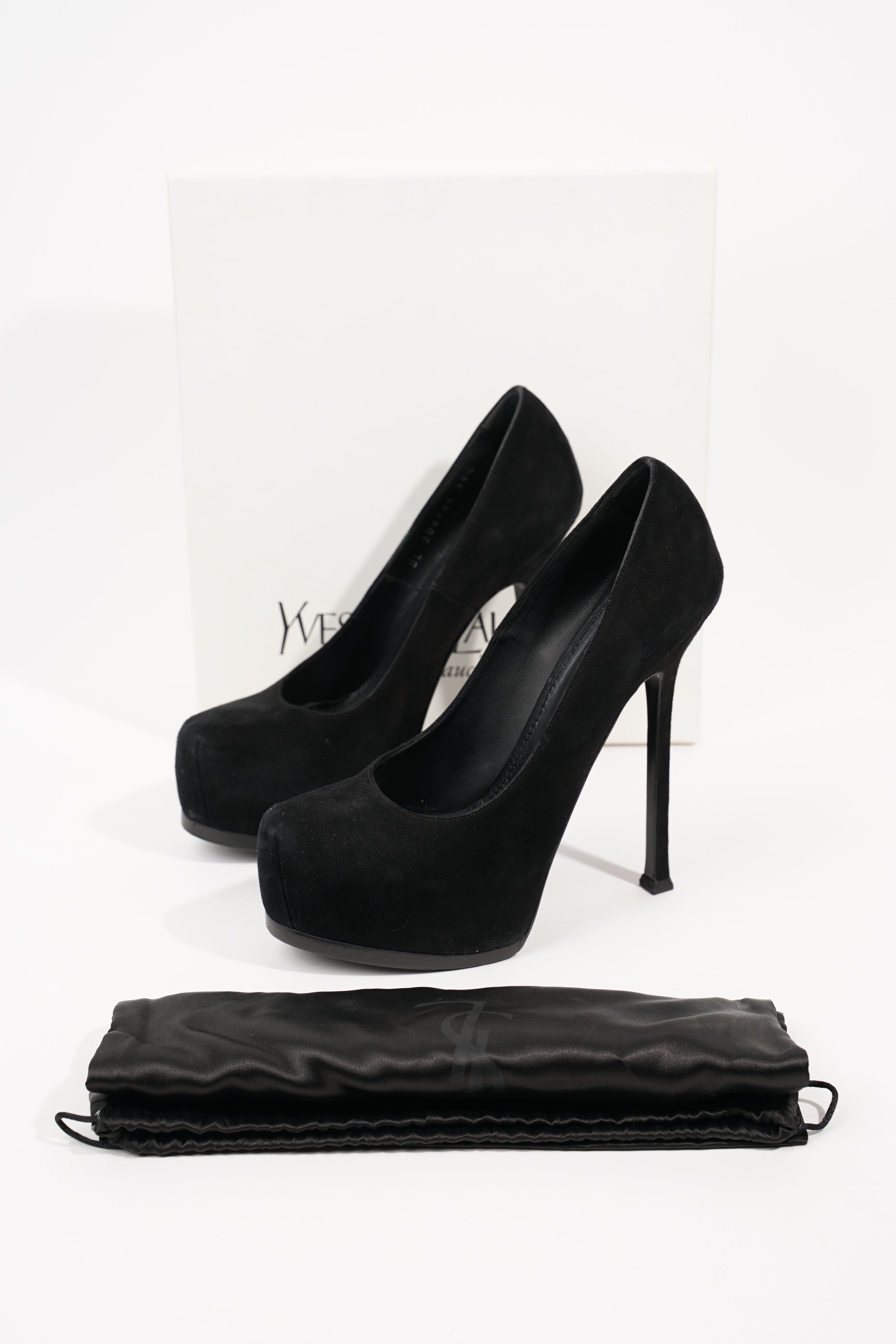 Saint Laurent Womens Tribtoo Pump Black Suede EU 38.5 / UK 5.5