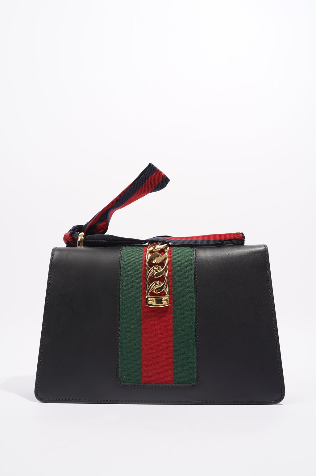 Gucci Womens Sylvie Black / Green / Red Medium