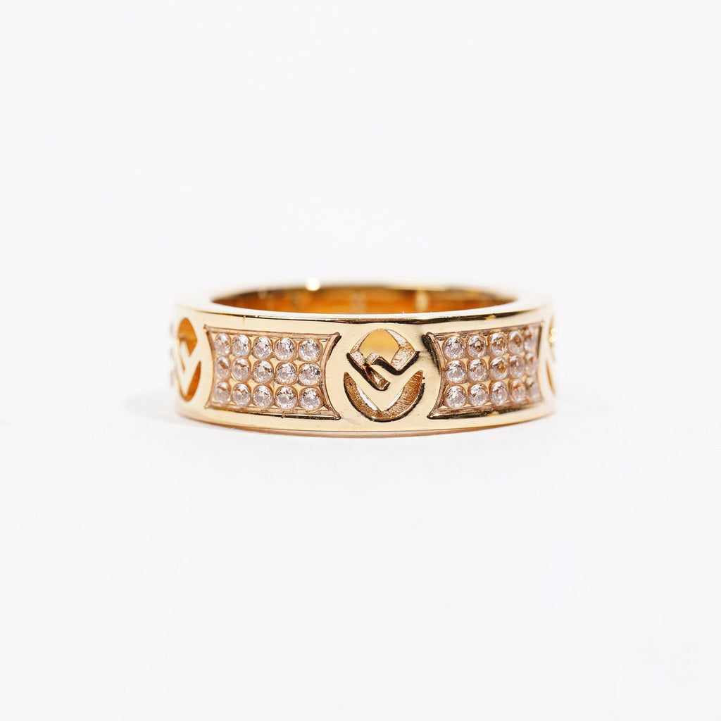 Fendi Womens F Is Fendi Ring Gold S