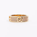 Fendi Womens F Is Fendi Ring Gold S