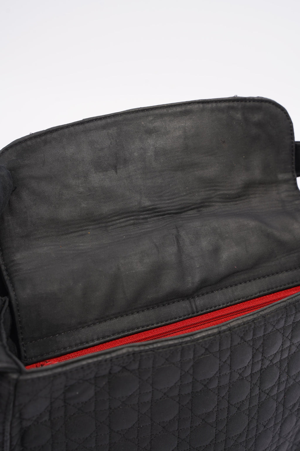 Christian Dior Womens Vintage Cannage Black Nylon