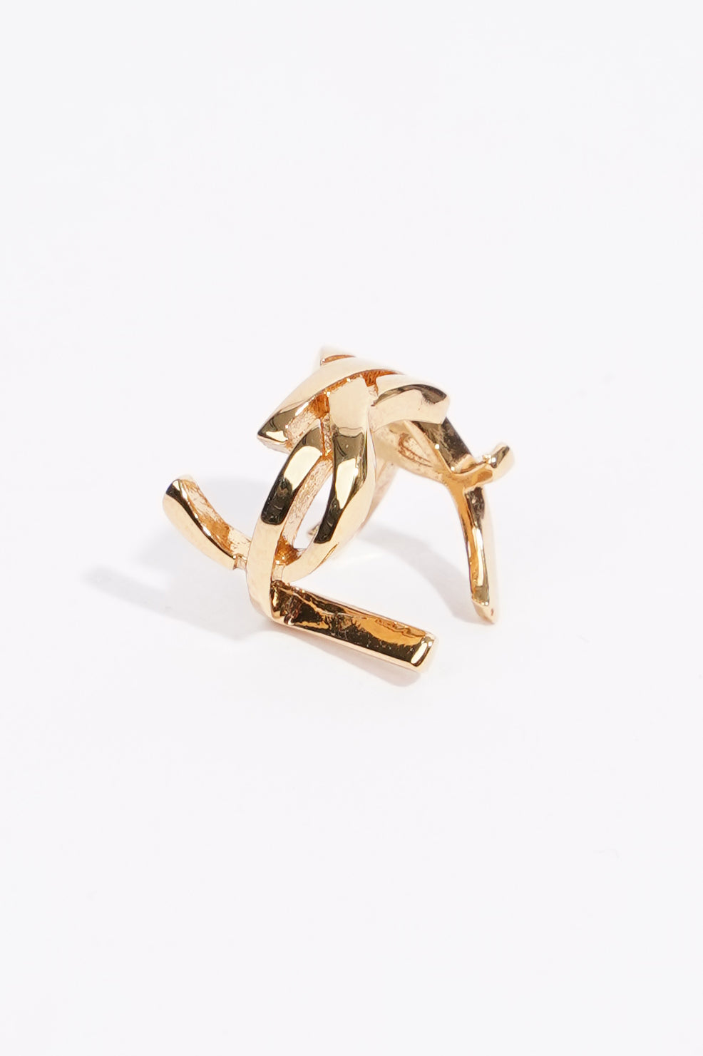 Saint Laurent Womens Ear Cuff Gold Finish