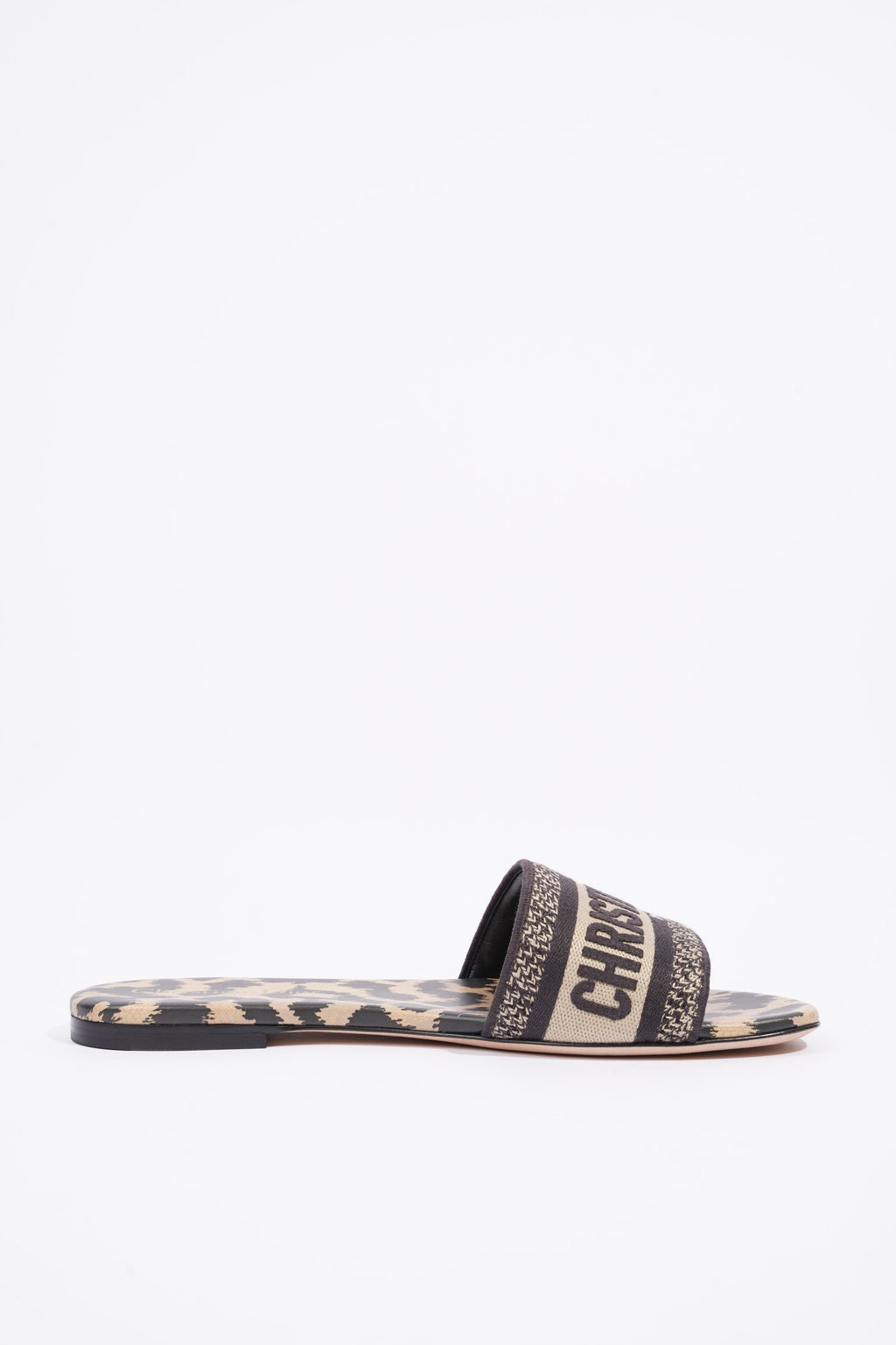 Christian Dior Womens Dway Slide Leopard Print EU 37.5 / UK 4.5