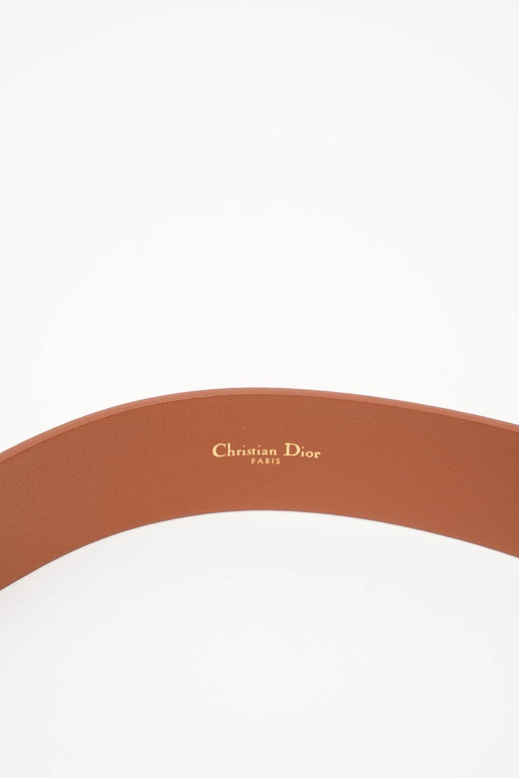 Christian Dior Womens 30 Montaigne Belt Tan 75