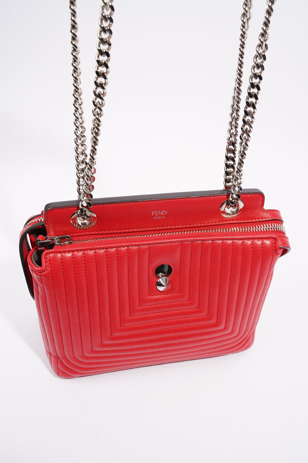 Fendi Womens Dotcom Bag Red