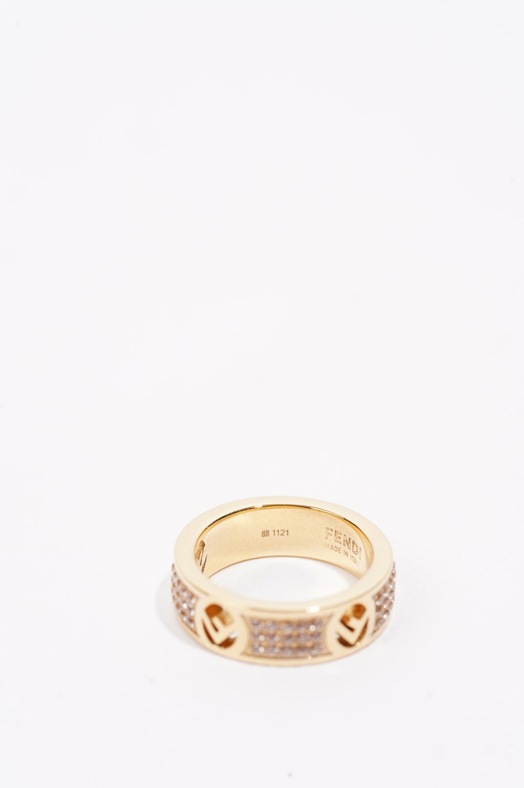 Fendi Womens F Is Fendi Ring Gold S