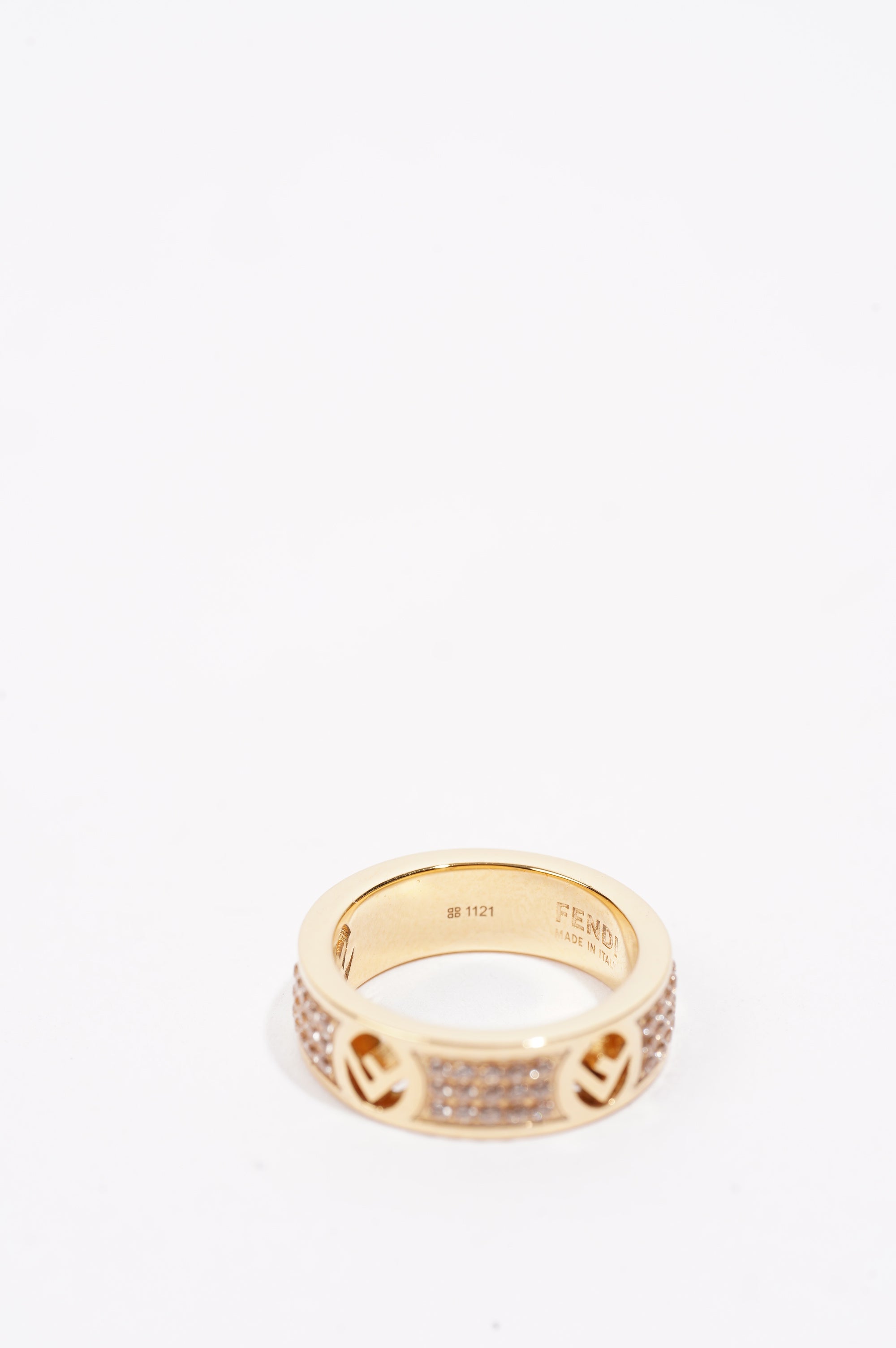 Fendi Womens F Is Fendi Ring Gold S