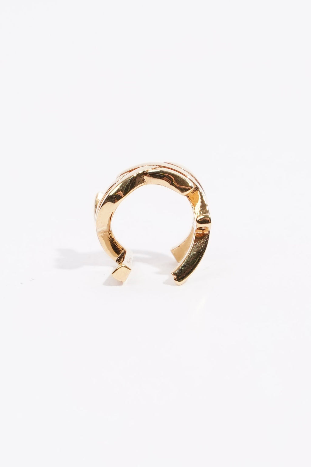 Saint Laurent Womens Ear Cuff Gold Finish