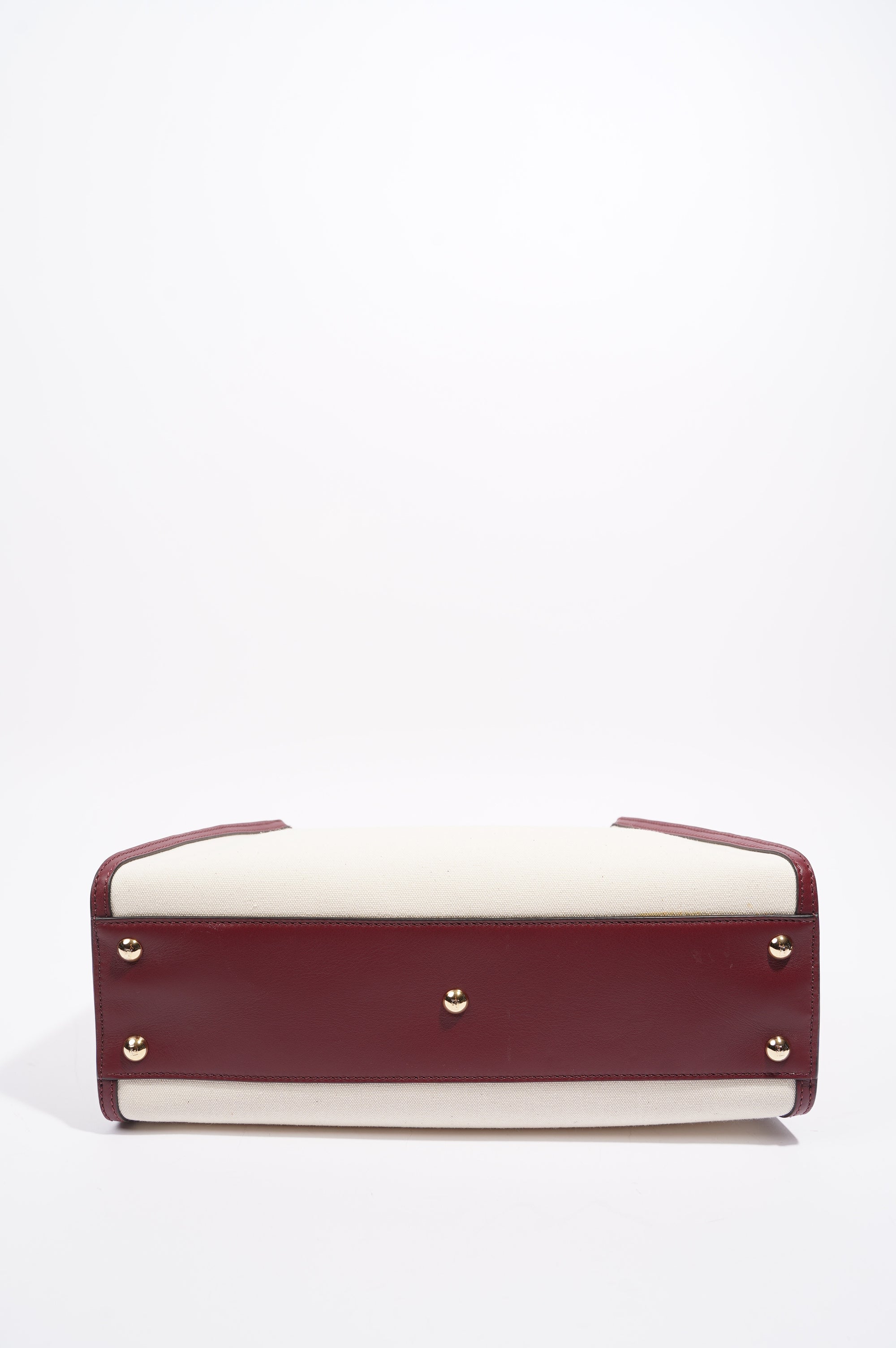 Fendi Womens Peekaboo Beige / Maroon Medium