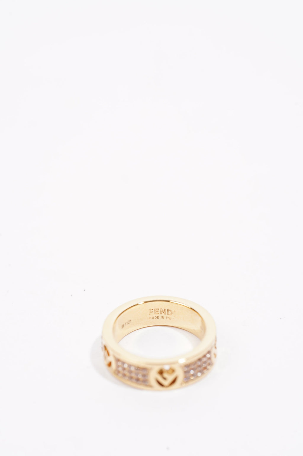 Fendi Womens F Is Fendi Ring Gold S
