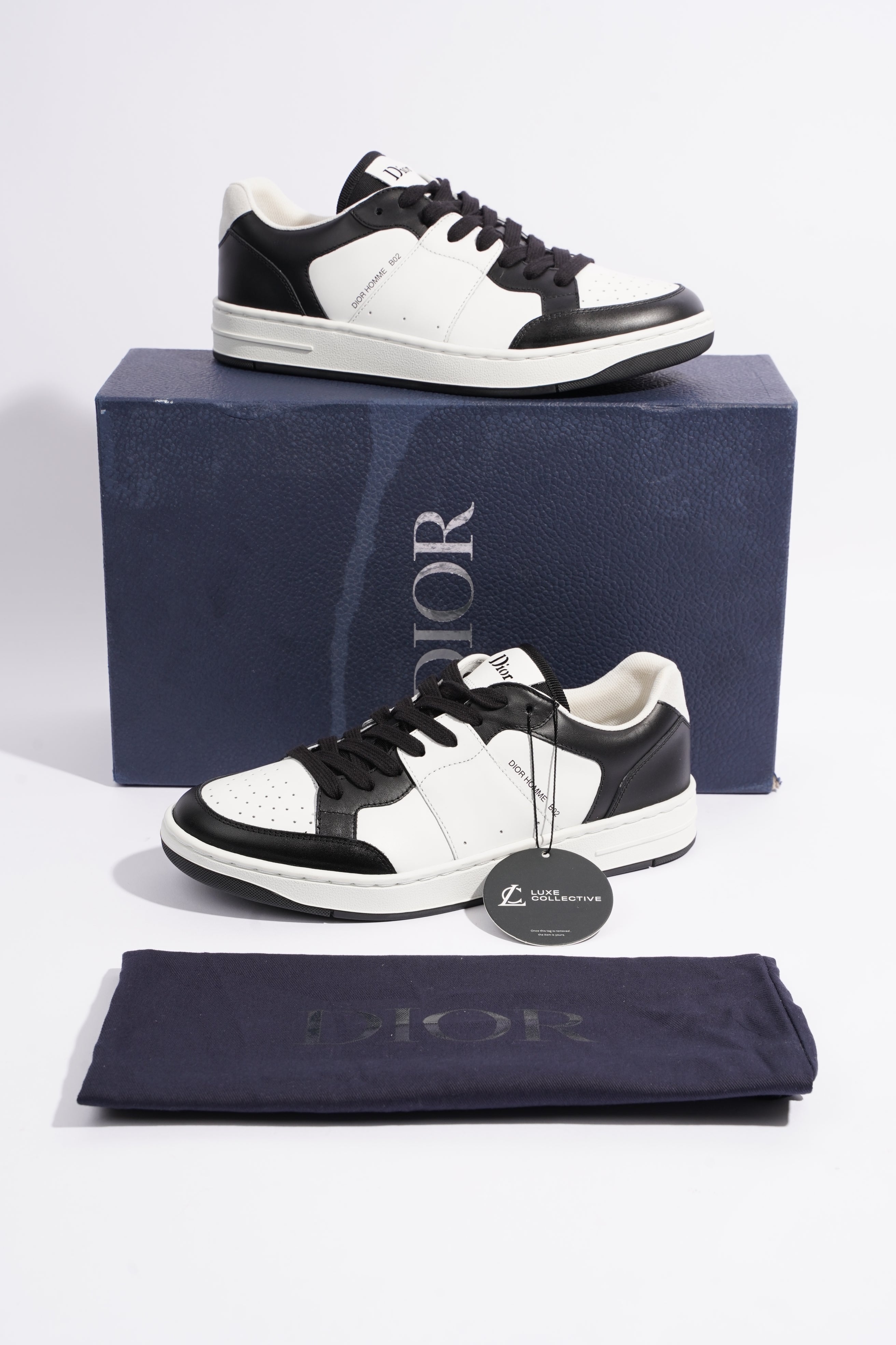 Christian Dior Mens Homme BO2 Black / White EU 39 / UK 5