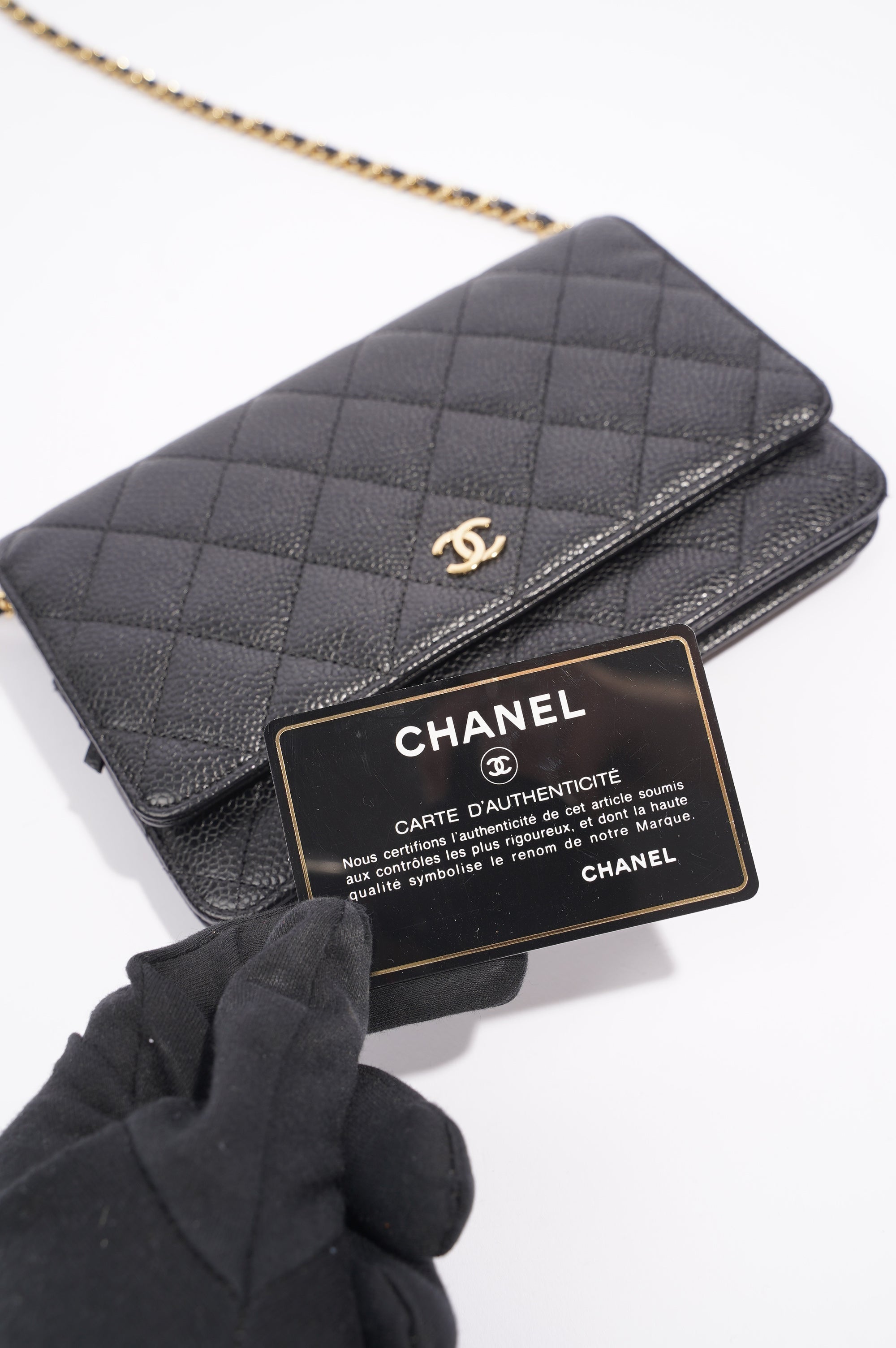 Chanel Womens Wallet On Chain Black Caviar