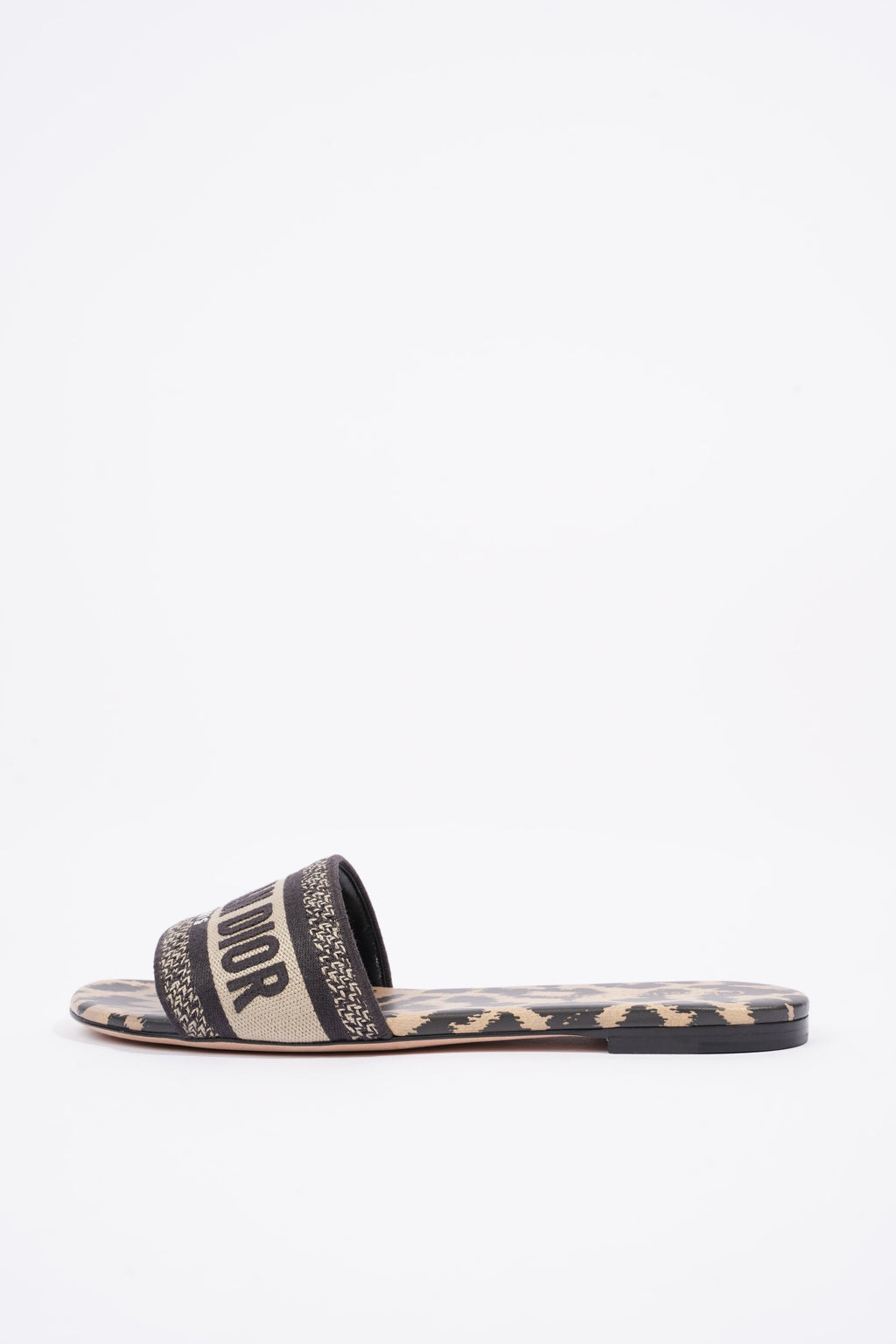 Christian Dior Womens Dway Slide Leopard Print EU 37.5 / UK 4.5
