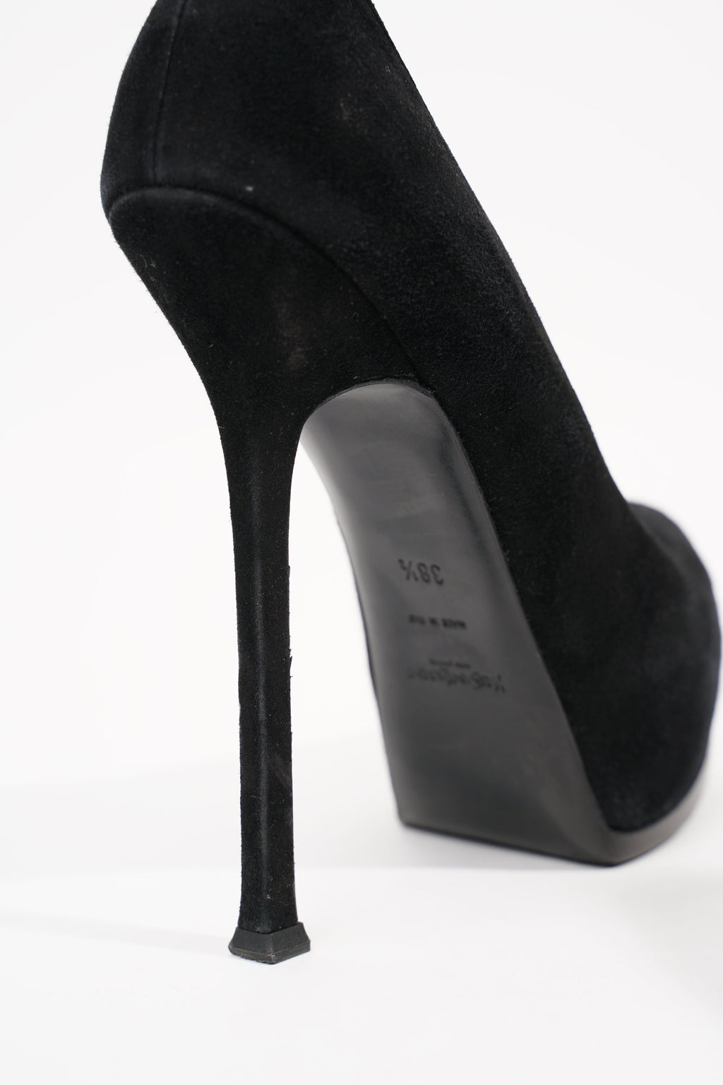 Saint Laurent Womens Tribtoo Pump Black Suede EU 38.5 / UK 5.5