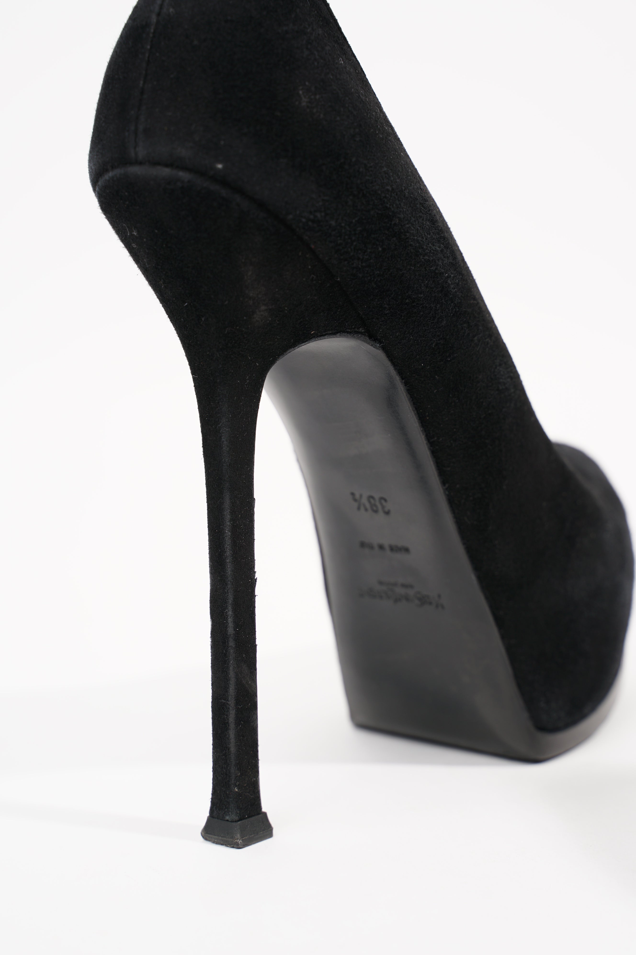 Saint Laurent Womens Tribtoo Pump Black Suede EU 38.5 / UK 5.5
