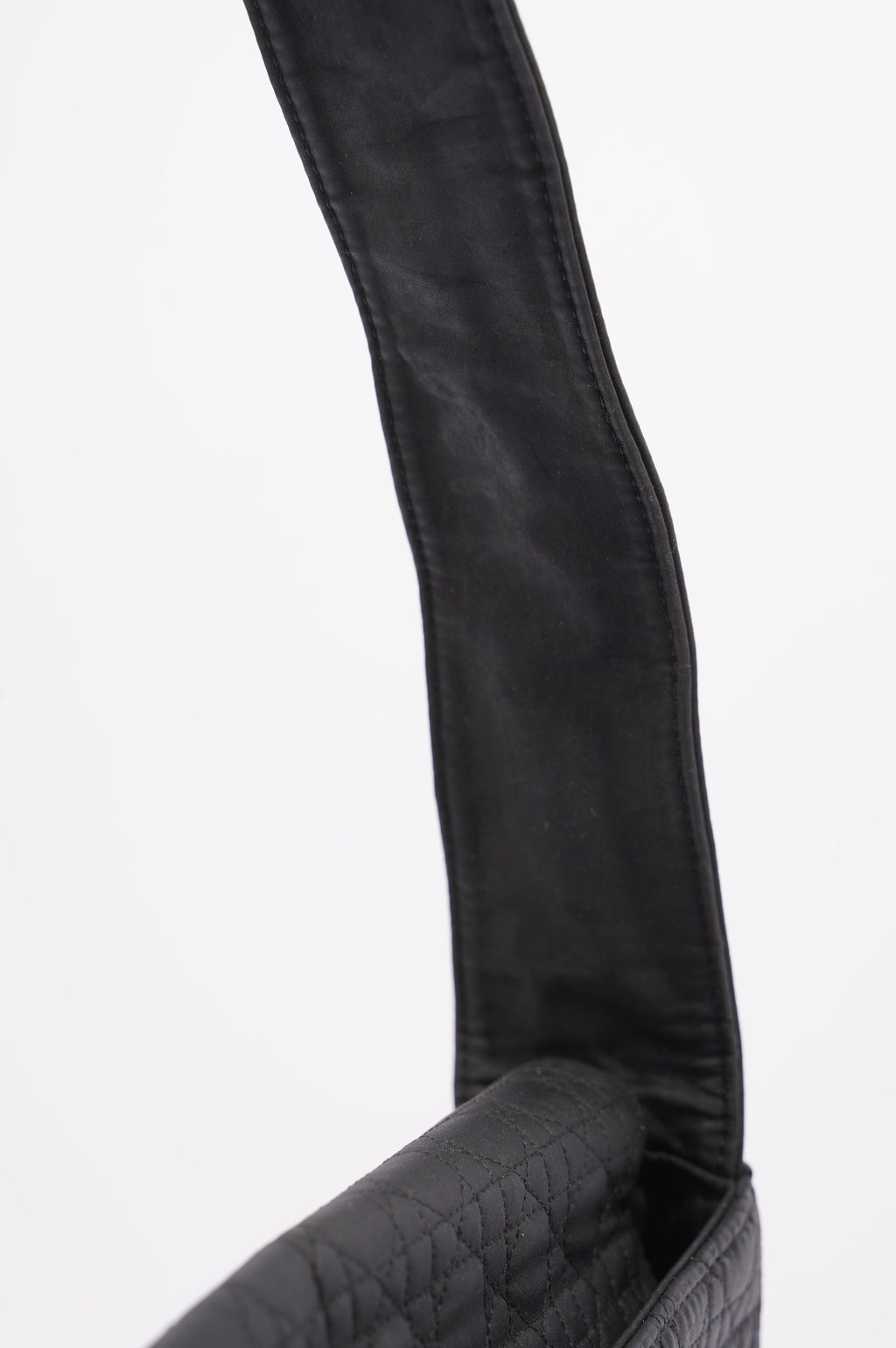 Christian Dior Womens Vintage Cannage Black Nylon