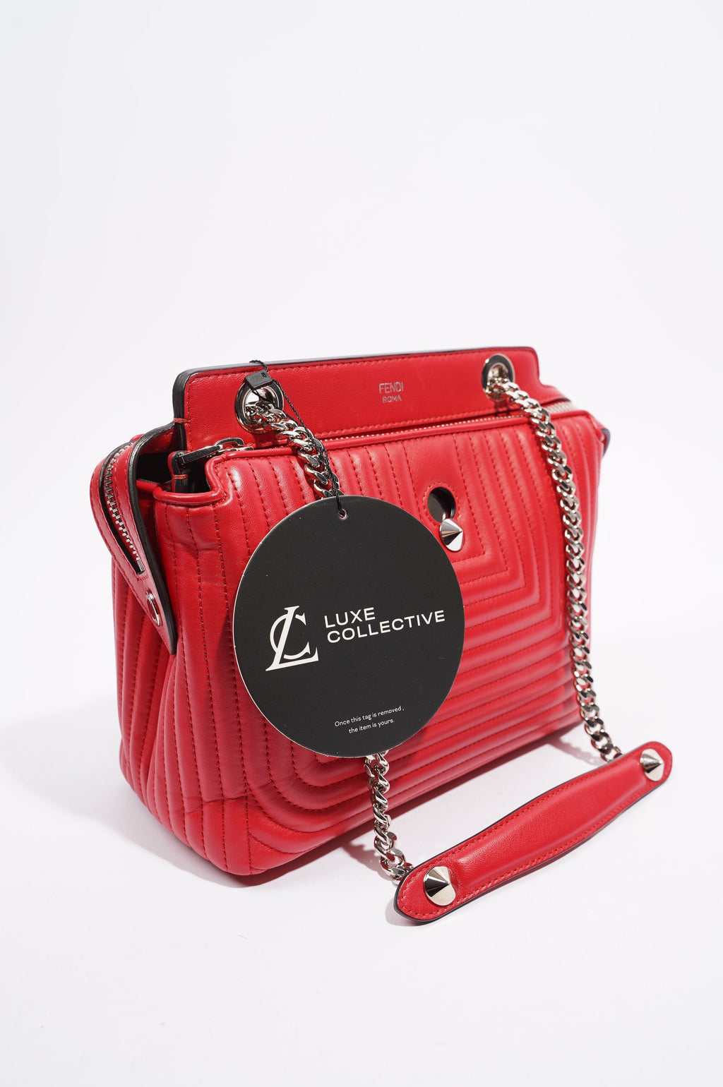 Fendi Womens Dotcom Bag Red