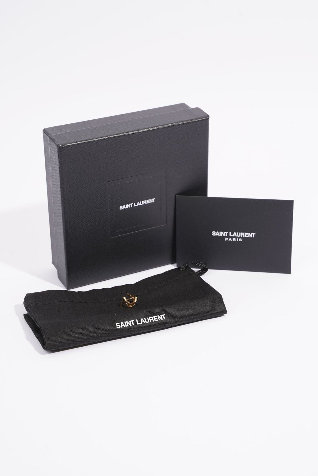 Saint Laurent Womens Ear Cuff Gold Finish