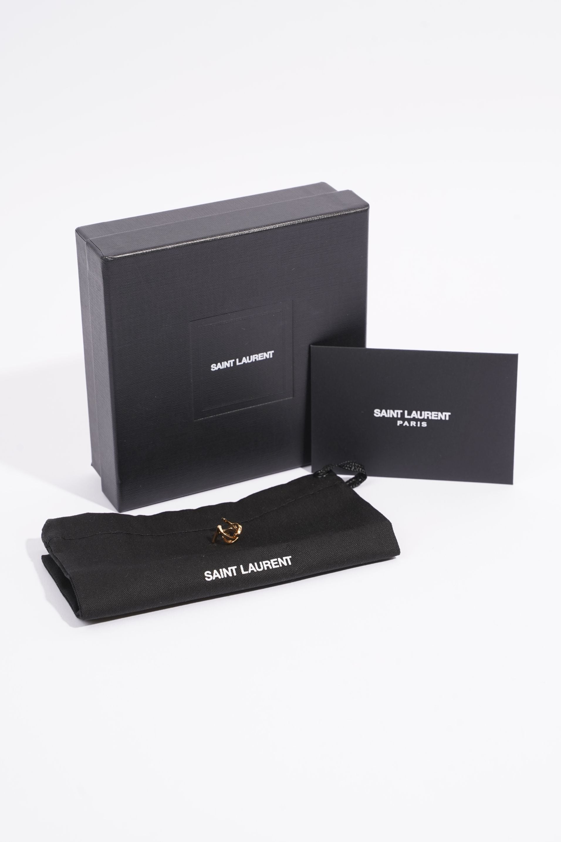 Saint Laurent Womens Ear Cuff Gold Finish