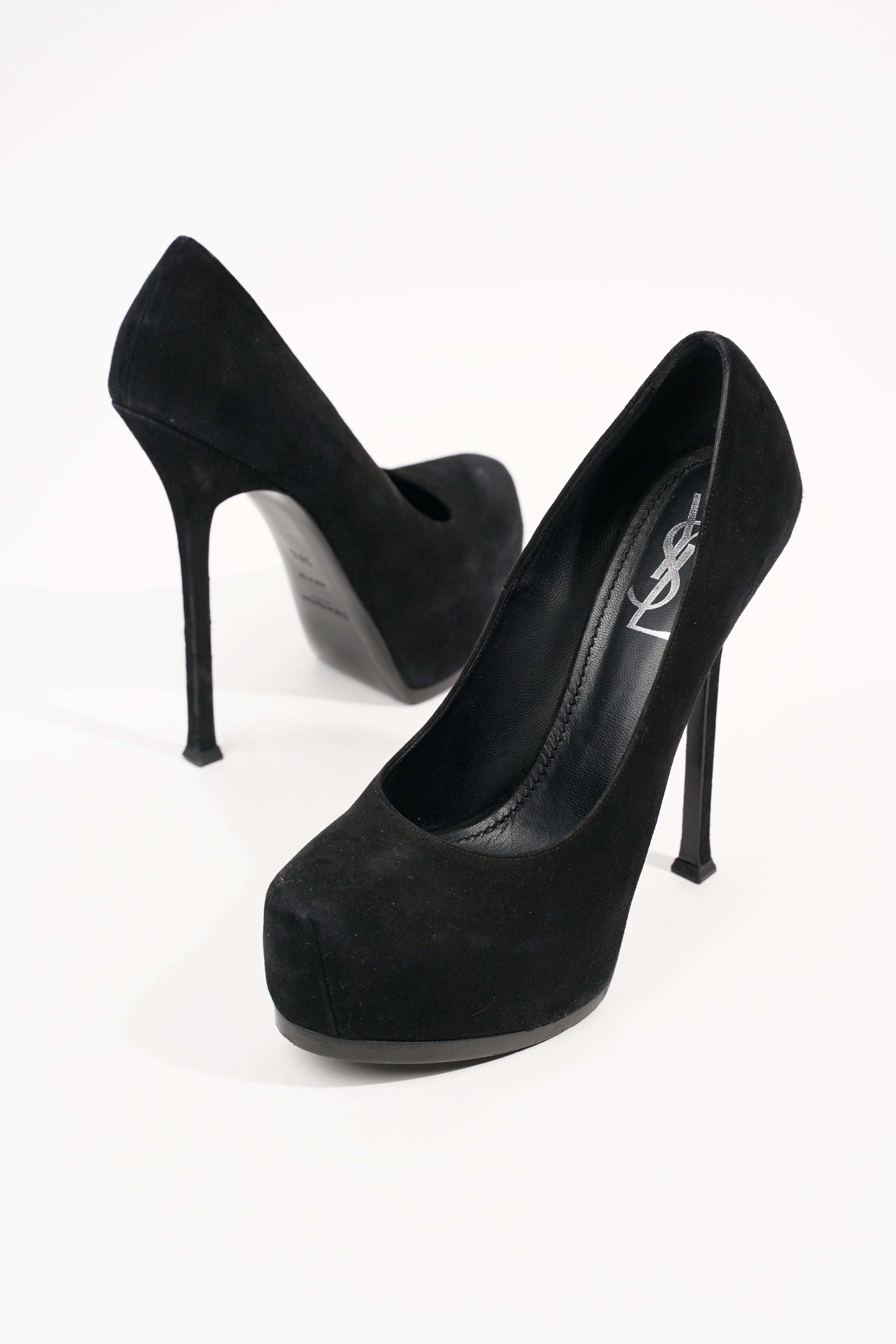 Saint Laurent Womens Tribtoo Pump Black Suede EU 38.5 / UK 5.5