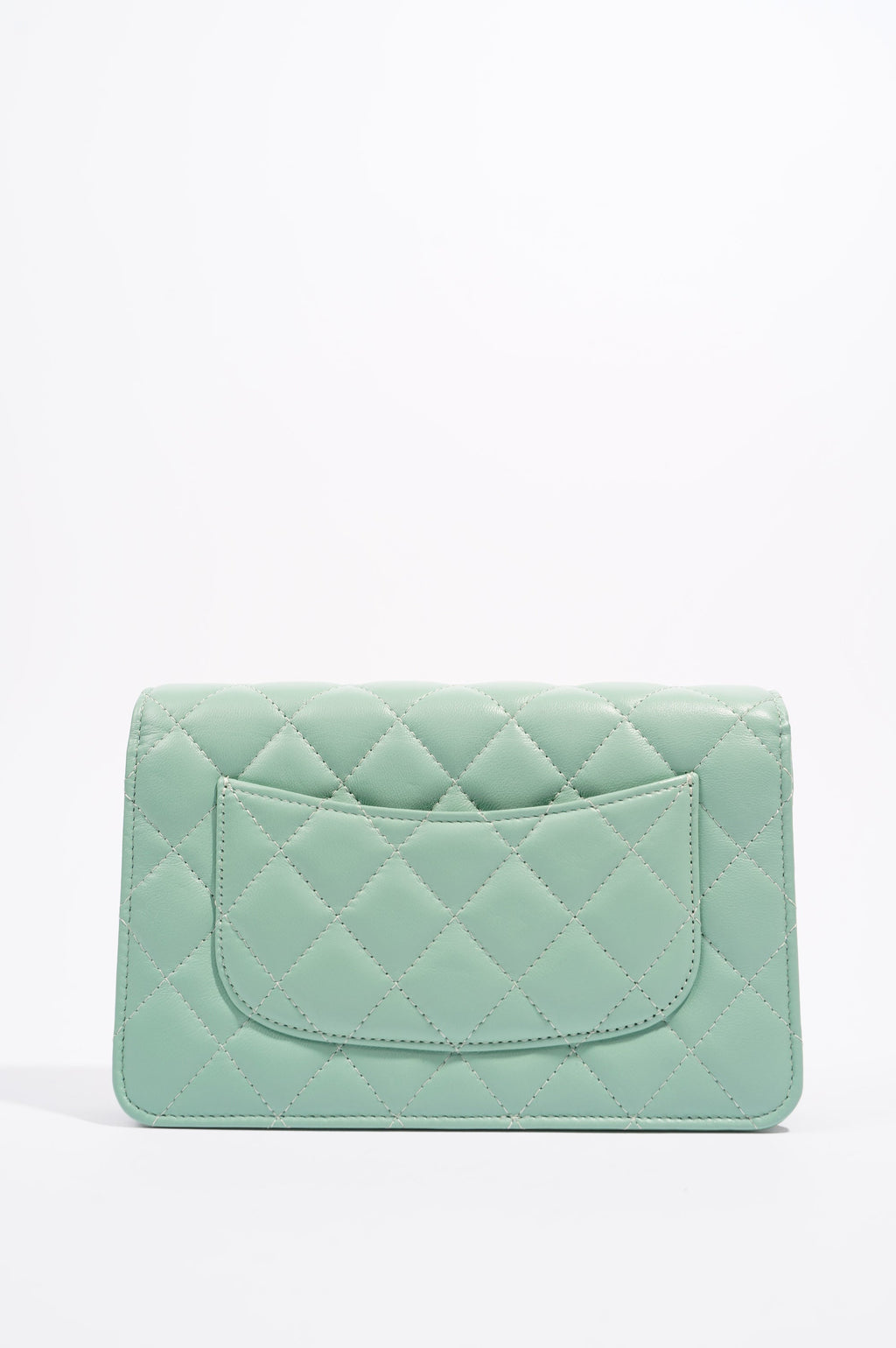 Chanel Womens Wallet On Chain Teal Lambskin