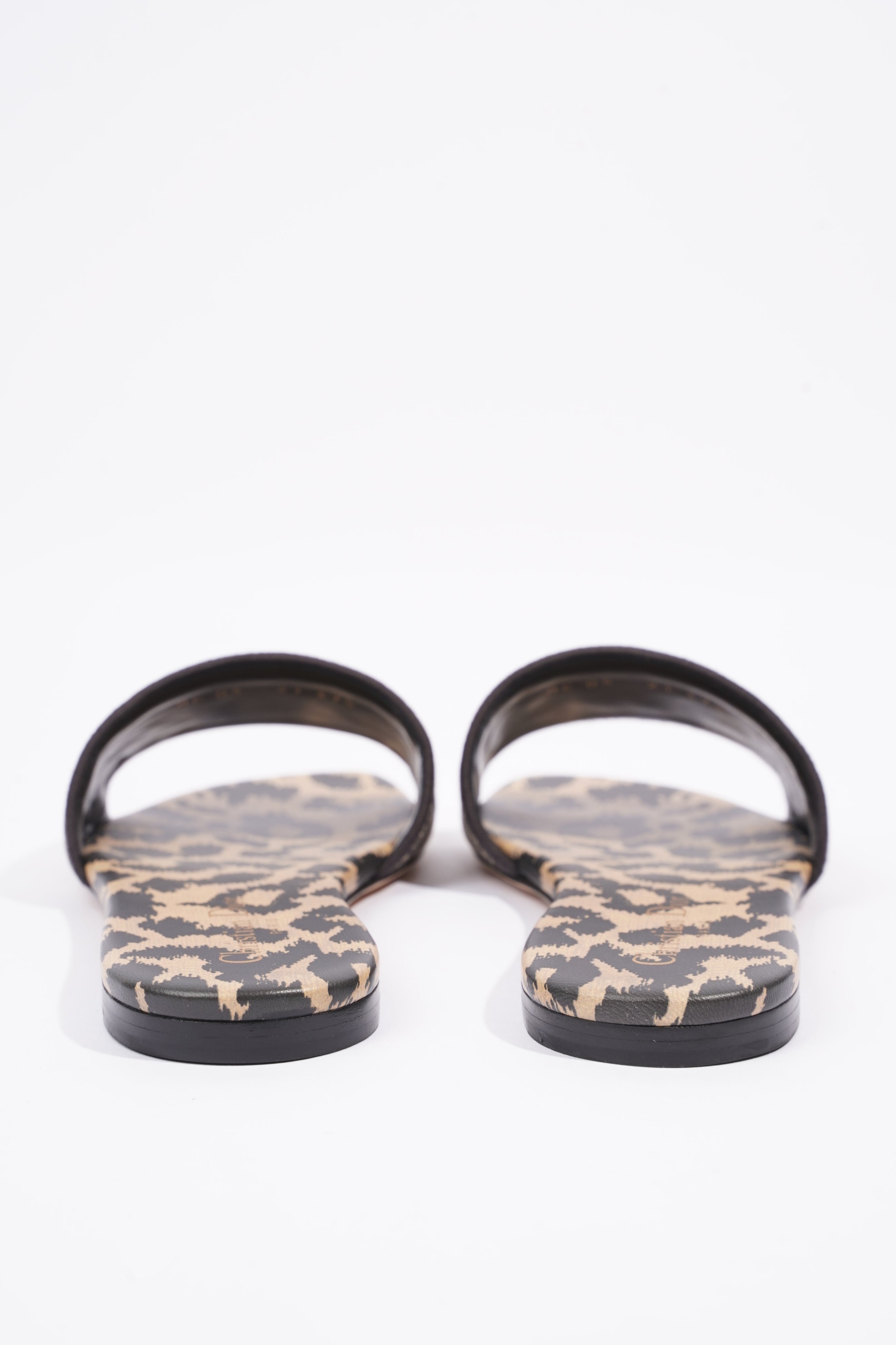 Christian Dior Womens Dway Slide Leopard Print EU 37.5 / UK 4.5