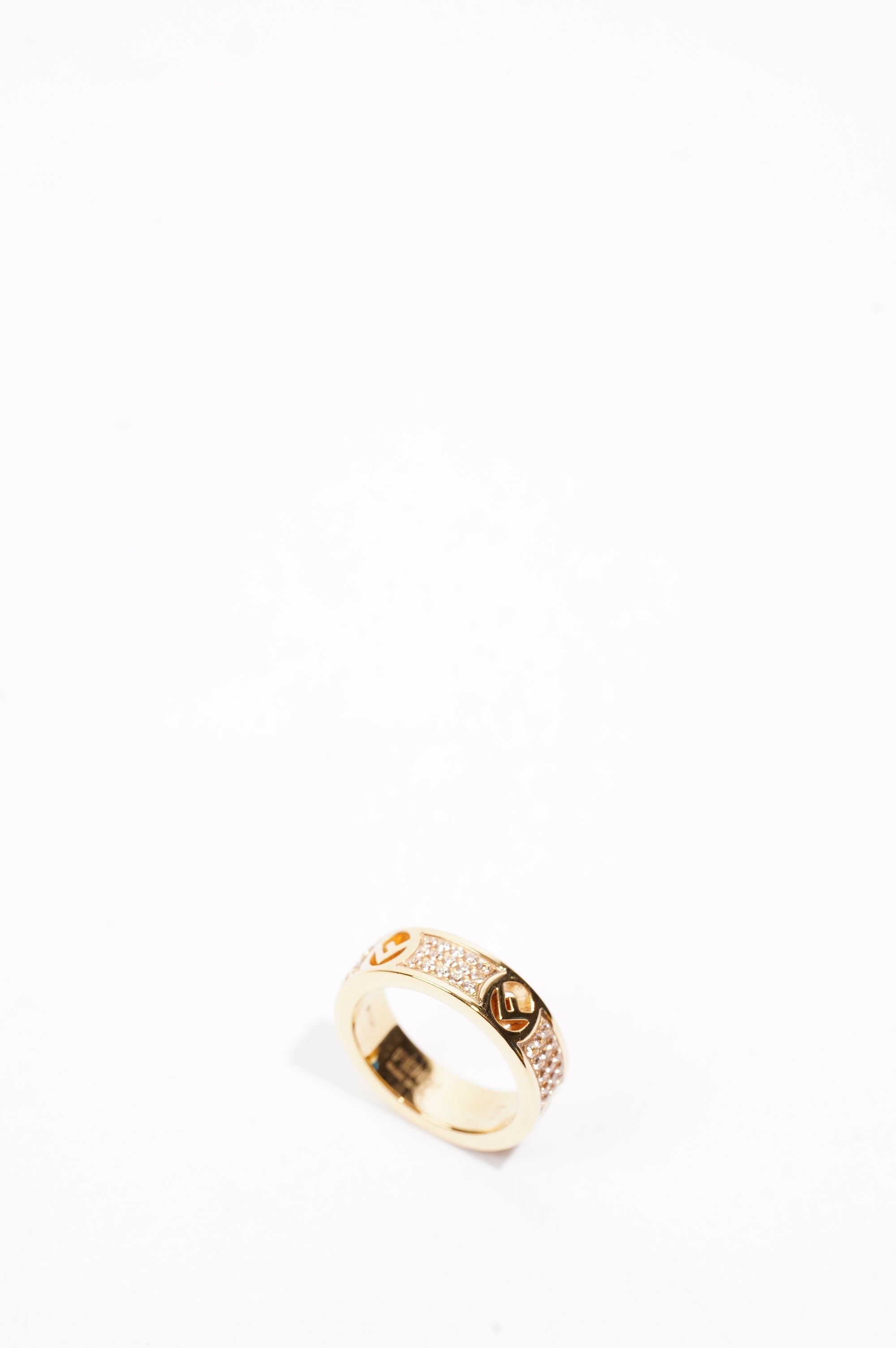 Fendi Womens F Is Fendi Ring Gold S