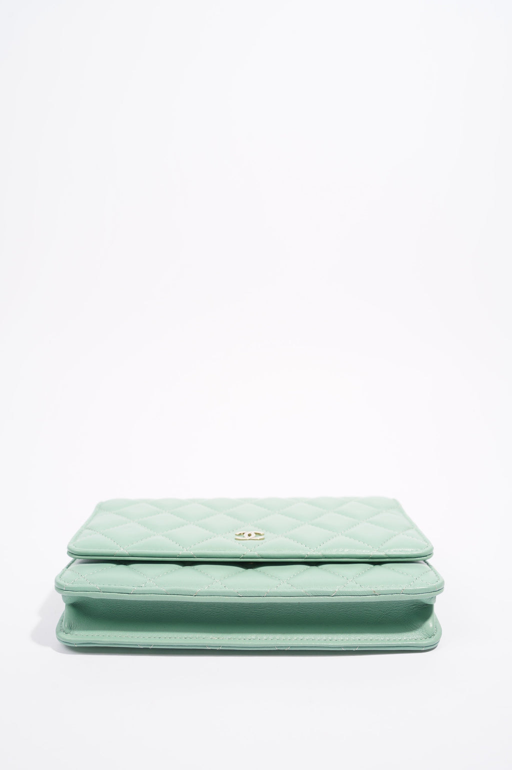 Chanel Womens Wallet On Chain Teal Lambskin