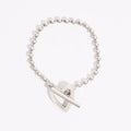 Gucci Womens Love Heart Bracelet Silver 15