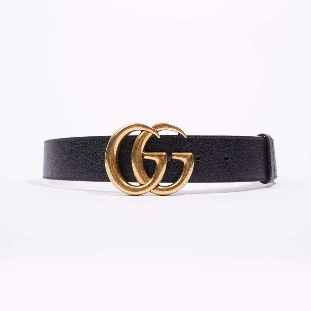 Gucci Mens Marmont Belt Black Gold 80cm / 32"