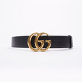 Gucci Mens Marmont Belt Black Gold 80cm / 32"
