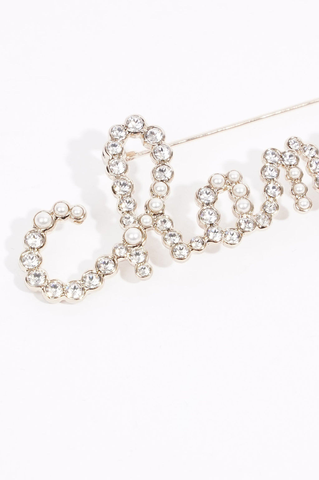 Chanel Womens Chanel Sign Brooch Champagne Finish Base Metal 2020
