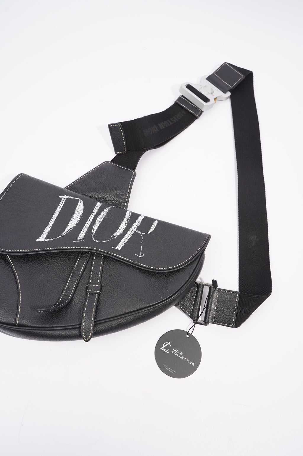 Christian Dior x Shawn Stussy Mens Saddle Bag Black / White