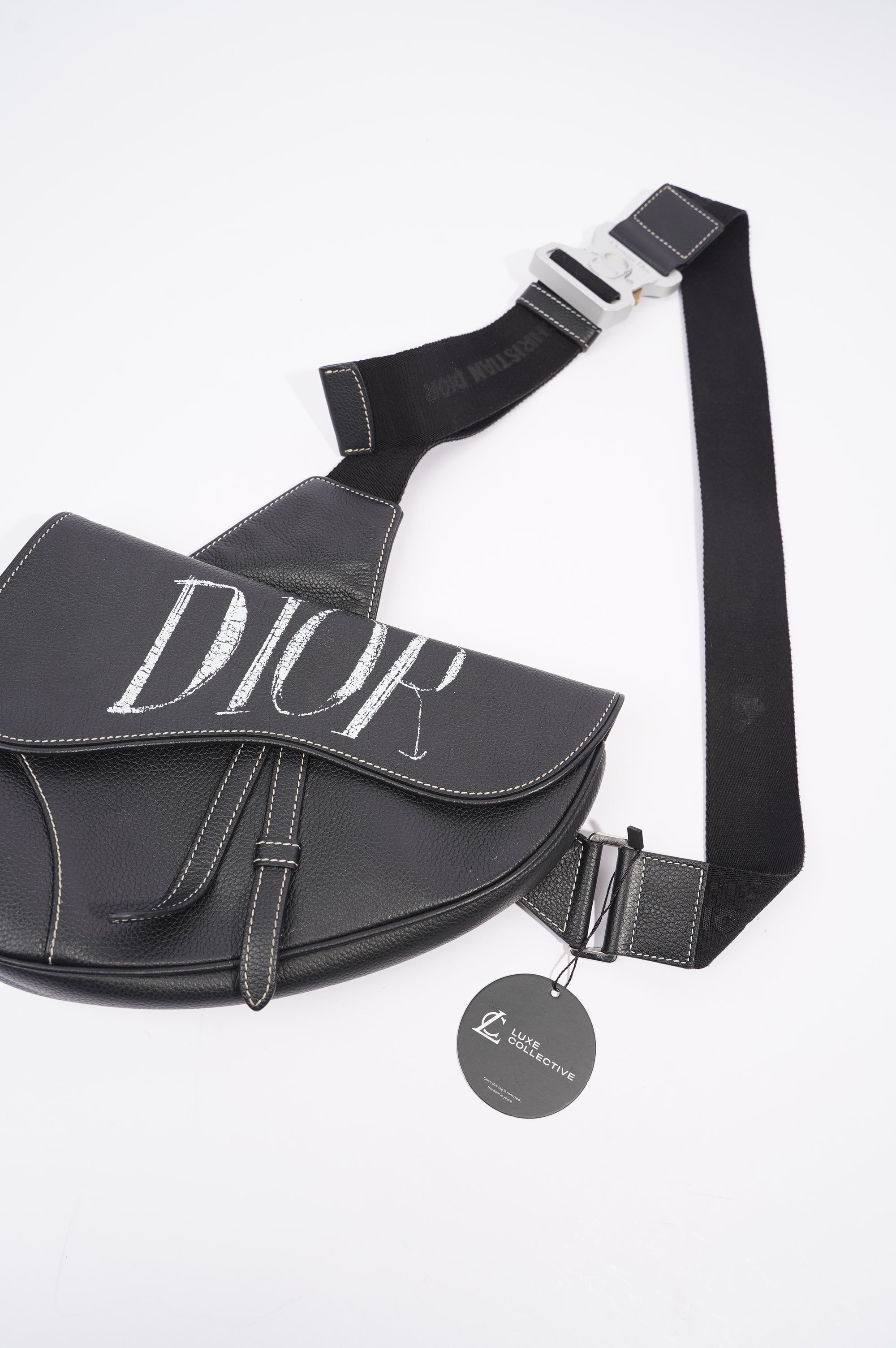 Christian Dior x Shawn Stussy Mens Saddle Bag Black / White