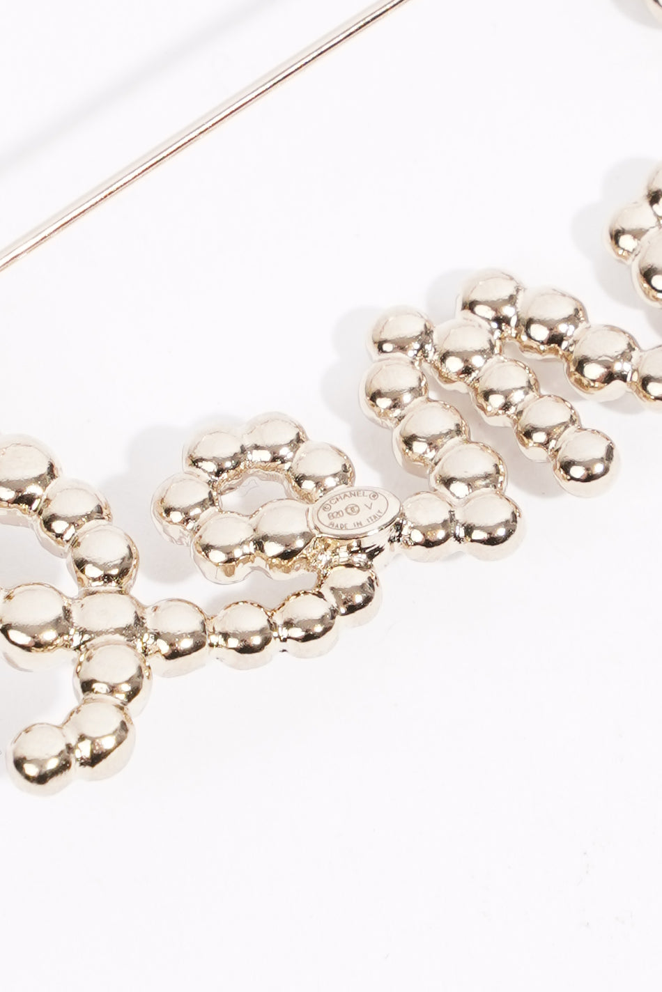 Chanel Womens Chanel Sign Brooch Champagne Finish Base Metal 2020