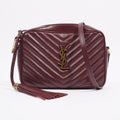 Saint Laurent Womens Lou Camera Bag Burgundy